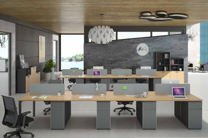 盧諾系列現代簡約員工桌 ML-GZ2106