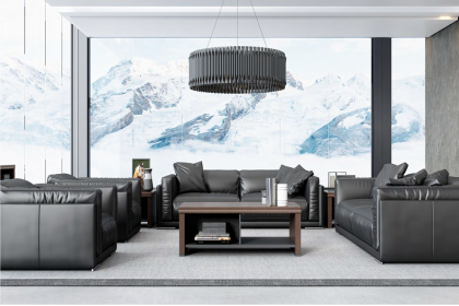 現代進口牛皮高檔沙發 ML-JY304