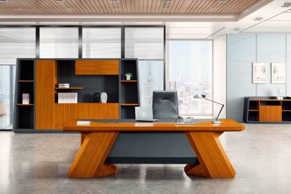 傳統實木油漆大班臺