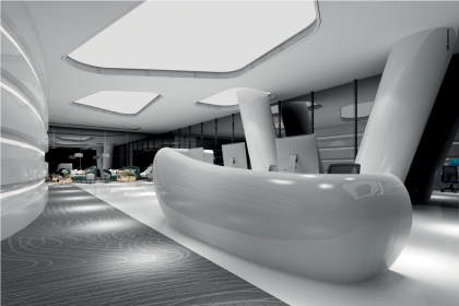 現代時尚烤漆前臺