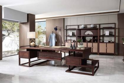 觀系列現代高檔新中式老板桌 ML-ZH2512