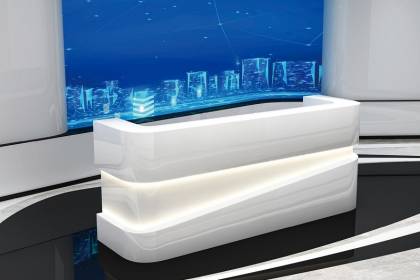 現代時尚烤漆辦公前臺