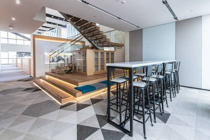 辦公室休閑區時尚吧臺設計定制