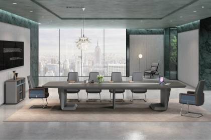 現代實木油漆會議桌