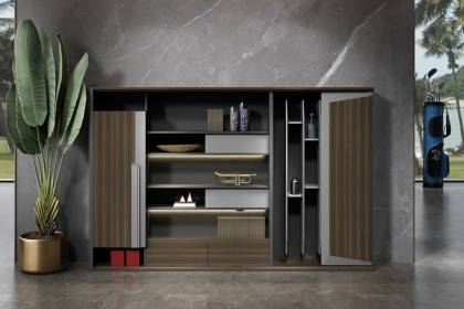 現代實木文件柜