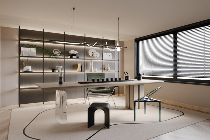 現代時尚玻璃茶幾