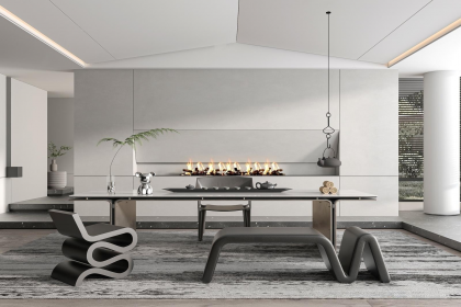 現代時尚玻璃茶幾